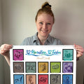Poster 32 Meerestiere 32 Farben 50x70cm
