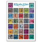 Poster 32 Meerestiere 32 Farben 50x70cm